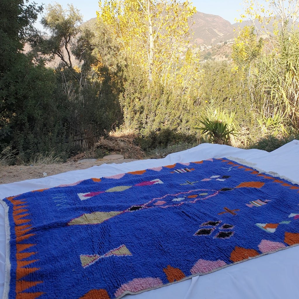 MOROCCAN BOUJAAD RUG | Moroccan Berber Rug | Colorful Rug Moroccan Carpet | Authentic Handmade Berber Bedroom Rug | 9'6x6'9 Ft | 293x210 cm - OunizZ
