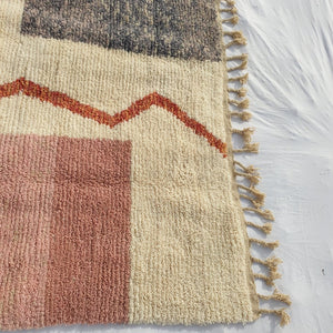 MOROCCAN BOUJAAD RUG | Moroccan Berber Rug | Colorful Rug Moroccan Carpet | Authentic Handmade Berber Bedroom Rug | 9'7x6'6 Ft | 3x2 m - OunizZ