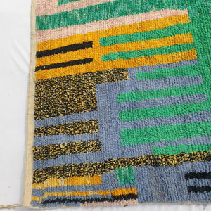 MOROCCAN BOUJAAD RUG | Moroccan Berber Rug | Colorful Rug Moroccan Carpet | Authentic Handmade Berber Bedroom Rug | 9'8x6'5 Ft | 3x2m - OunizZ