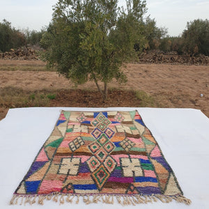 MOROCCAN BOUJAAD RUG | Moroccan Berber Rug | Colorful Rug Moroccan Carpet | Authentic Handmade Berber Bedroom Rug | 9'9x6'4 Ft | 3x2 m - OunizZ
