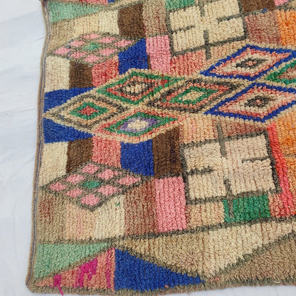 MOROCCAN BOUJAAD RUG | Moroccan Berber Rug | Colorful Rug Moroccan Carpet | Authentic Handmade Berber Bedroom Rug | 9'9x6'4 Ft | 3x2 m - OunizZ