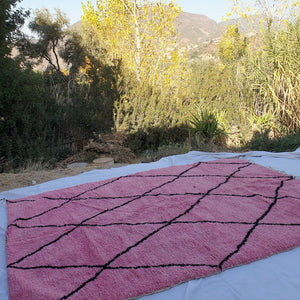 MOROCCAN BOUJAAD RUG | Moroccan Berber Rug | Colorful Rug Moroccan Carpet | Authentic Handmade Berber Bedroom Rug | 9'9x6'9 Ft | 302x209 cm - OunizZ