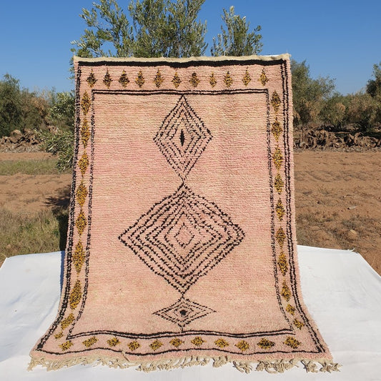 MOROCCAN BOUJAAD RUG | Moroccan Berber Rug | Colorful Rug Moroccan Carpet | Authentic Handmade Berber Bedroom Rugs | 10'2x6'9 Ft | 3,10x2,10 m - OunizZ