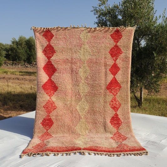 MOROCCAN BOUJAAD RUG | Moroccan Berber Rug | Colorful Rug Moroccan Carpet | Authentic Handmade Berber Bedroom Rugs | 10'4x6'2 Ft | 3,17x2,10 m - OunizZ