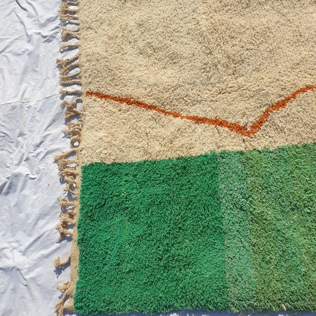 MOROCCAN BOUJAAD RUG | Moroccan Berber Rug | Colorful Rug Moroccan Carpet | Authentic Handmade Berber Bedroom Rugs | 10'5x7'1 Ft | 3,19x2,17 m - OunizZ