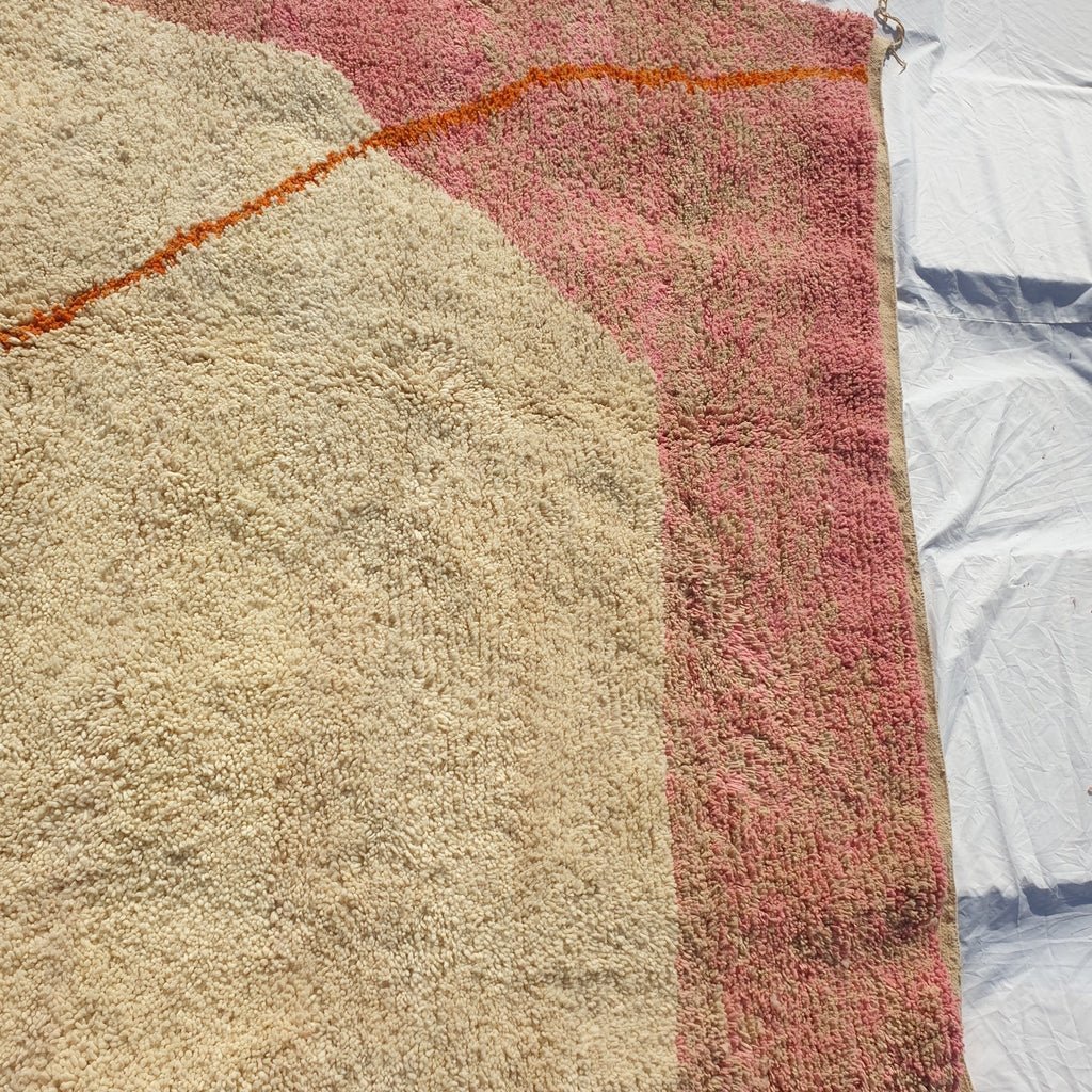 MOROCCAN BOUJAAD RUG | Moroccan Berber Rug | Colorful Rug Moroccan Carpet | Authentic Handmade Berber Bedroom Rugs | 10'5x7'1 Ft | 3,19x2,17 m - OunizZ