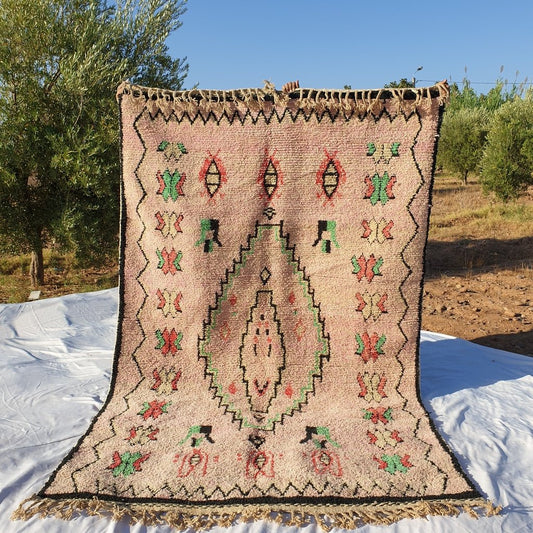 MOROCCAN BOUJAAD RUG | Moroccan Berber Rug | Colorful Rug Moroccan Carpet | Authentic Handmade Berber Bedroom Rugs | 10x6'5 Ft | 3x2 m - OunizZ