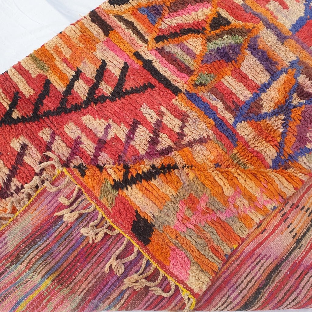 MOROCCAN BOUJAAD RUG | Moroccan Berber Rug | Colorful Rug Moroccan Carpet | Authentic Handmade Berber Bedroom Rugs | 9'1x5'3 Ft | 2,77x1,61 m - OunizZ