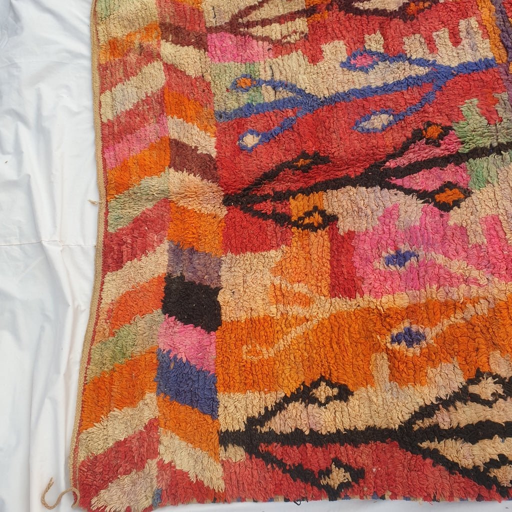 MOROCCAN BOUJAAD RUG | Moroccan Berber Rug | Colorful Rug Moroccan Carpet | Authentic Handmade Berber Bedroom Rugs | 9'1x5'3 Ft | 2,77x1,61 m - OunizZ