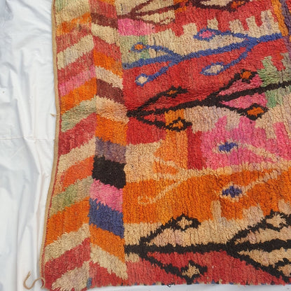 MOROCCAN BOUJAAD RUG | Moroccan Berber Rug | Colorful Rug Moroccan Carpet | Authentic Handmade Berber Bedroom Rugs | 9'1x5'3 Ft | 2,77x1,61 m - OunizZ