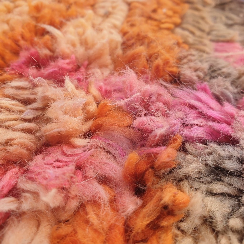 MOROCCAN BOUJAAD RUG | Moroccan Berber Rug | Colorful Rug Moroccan Carpet | Authentic Handmade Berber Bedroom Rugs | 9'1x5'3 Ft | 2,77x1,61 m - OunizZ