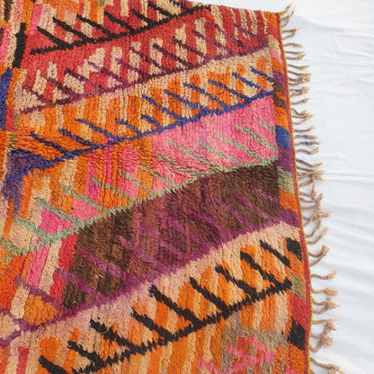 MOROCCAN BOUJAAD RUG | Moroccan Berber Rug | Colorful Rug Moroccan Carpet | Authentic Handmade Berber Bedroom Rugs | 9'1x5'3 Ft | 2,77x1,61 m - OunizZ