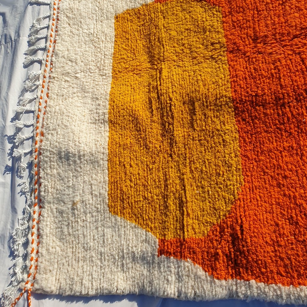 MOROCCAN BOUJAAD RUG | Moroccan Berber Rug | Colorful Rug Moroccan Carpet | Authentic Handmade Berber Bedroom Rugs | 9'1x6'7 Ft | 278x204 cm - OunizZ