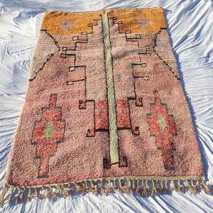 MOROCCAN BOUJAAD RUG | Moroccan Berber Rug | Colorful Rug Moroccan Carpet | Authentic Handmade Berber Bedroom Rugs | 9'4x5'9 Ft | 2,85x1,81m - OunizZ