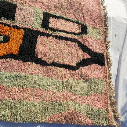 MOROCCAN BOUJAAD RUG | Moroccan Berber Rug | Colorful Rug Moroccan Carpet | Authentic Handmade Berber Bedroom Rugs | 9'7x6'4 Ft | 3x2 m - OunizZ