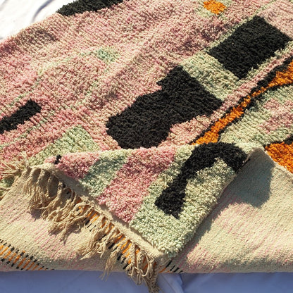 MOROCCAN BOUJAAD RUG | Moroccan Berber Rug | Colorful Rug Moroccan Carpet | Authentic Handmade Berber Bedroom Rugs | 9'7x6'4 Ft | 3x2 m - OunizZ