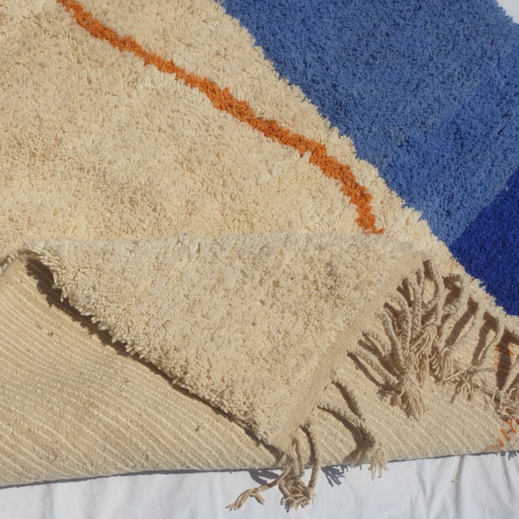 MOROCCAN BOUJAAD RUG | Moroccan Berber Rug | Colorful Rug Moroccan Carpet | Authentic Handmade Berber Bedroom Rugs | 9'7x6'7 Ft | 2,95x2,05 m - OunizZ