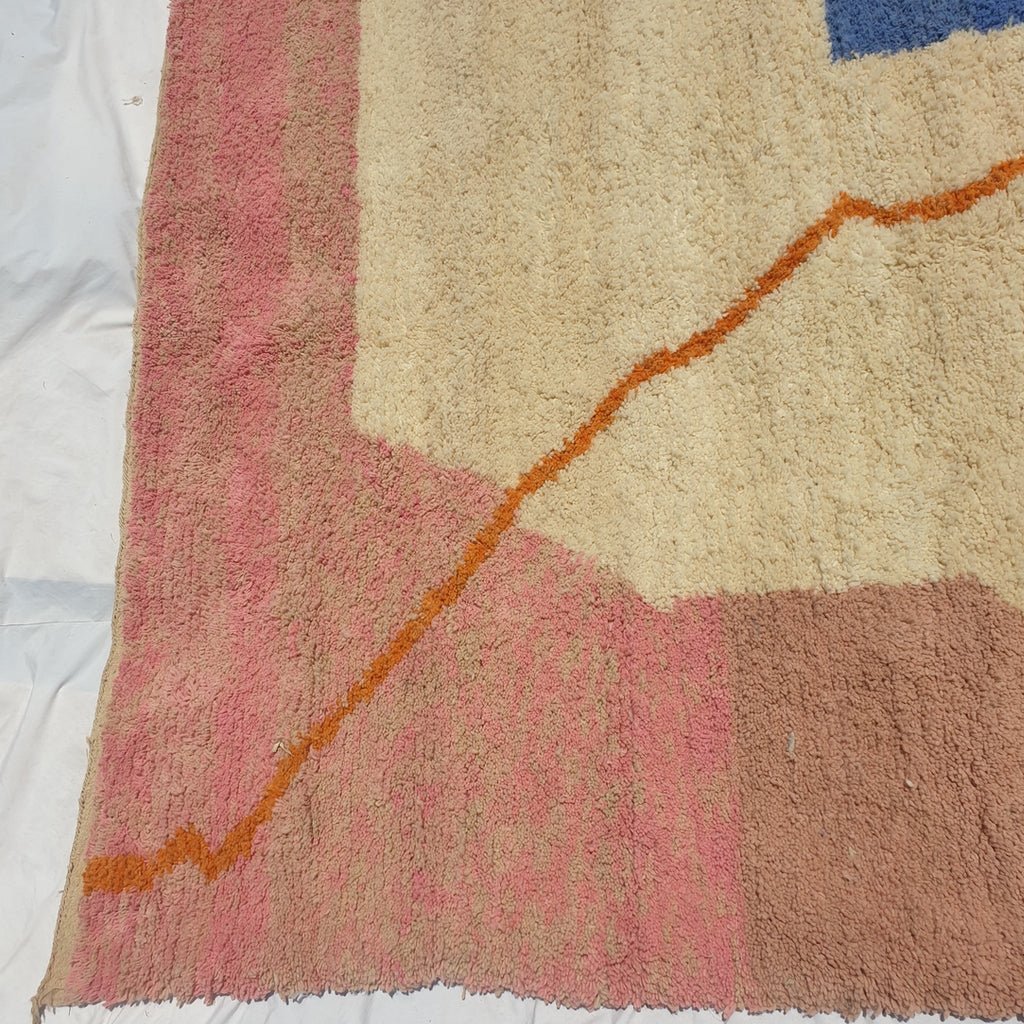 MOROCCAN BOUJAAD RUG | Moroccan Berber Rug | Colorful Rug Moroccan Carpet | Authentic Handmade Berber Bedroom Rugs | 9'7x6'7 Ft | 2,95x2,05 m - OunizZ