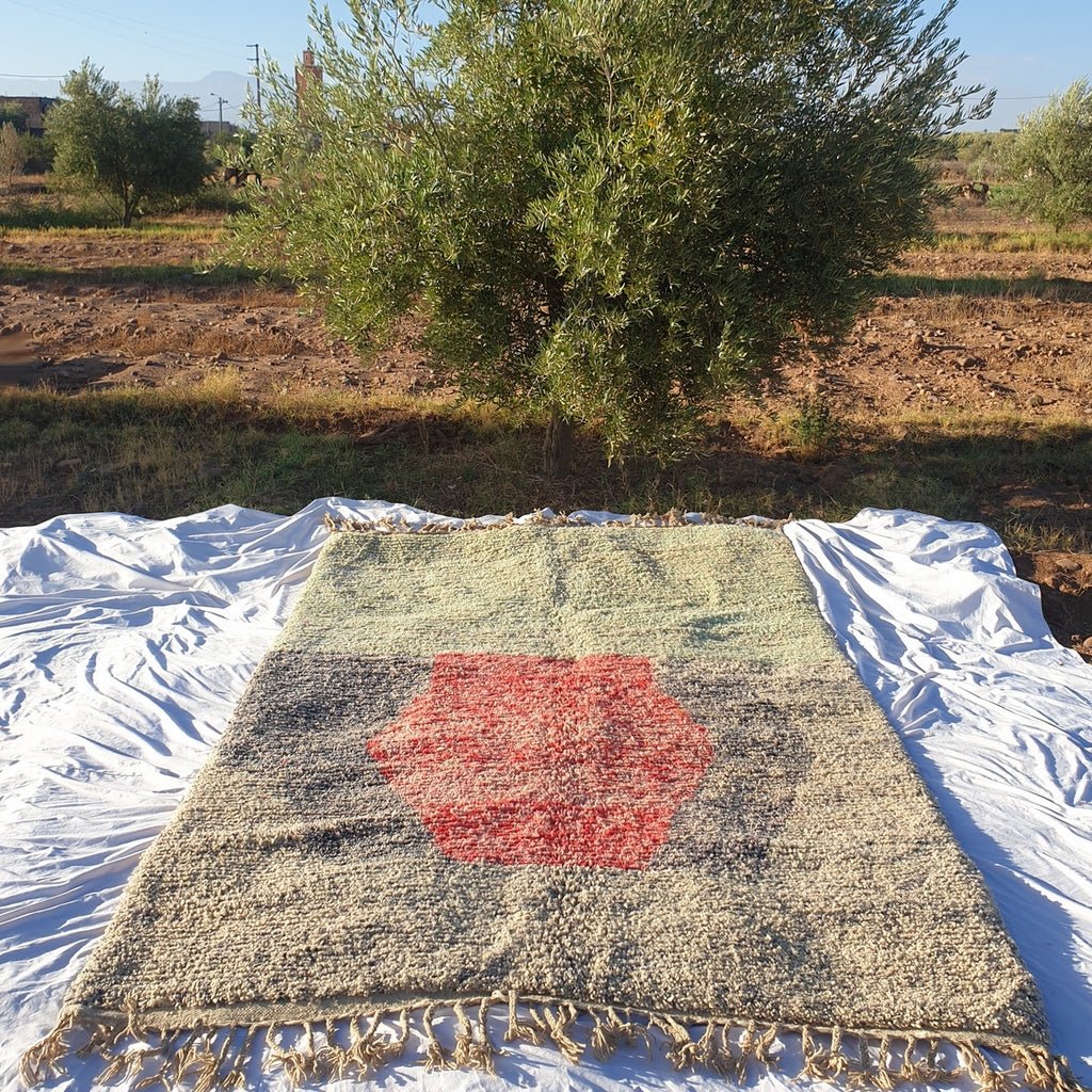 MOROCCAN BOUJAAD RUG | Moroccan Berber Rug | Colorful Rug Moroccan Carpet | Authentic Handmade Berber Living room Rug | 9'8x6'6 Ft | 3x2m - OunizZ