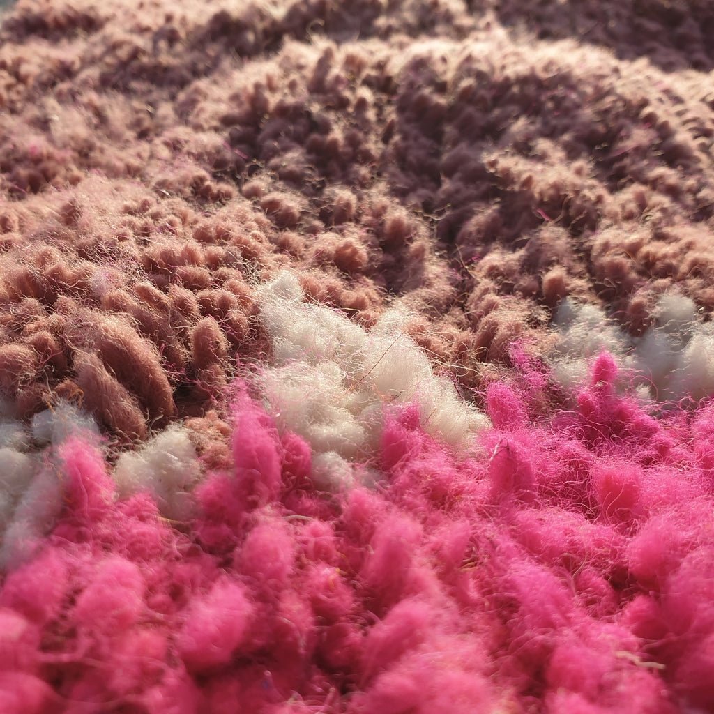 MOROCCAN BOUJAAD RUG | Moroccan Berber Rug | Orange & Pink Rug Moroccan Carpet | Authentic Handmade Berber Bedroom Rugs | 10x6'9 Ft | 3,06x2,09 m - OunizZ