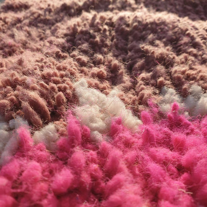 MOROCCAN BOUJAAD RUG | Moroccan Berber Rug | Orange & Pink Rug Moroccan Carpet | Authentic Handmade Berber Bedroom Rugs | 10x6'9 Ft | 3,06x2,09 m - OunizZ