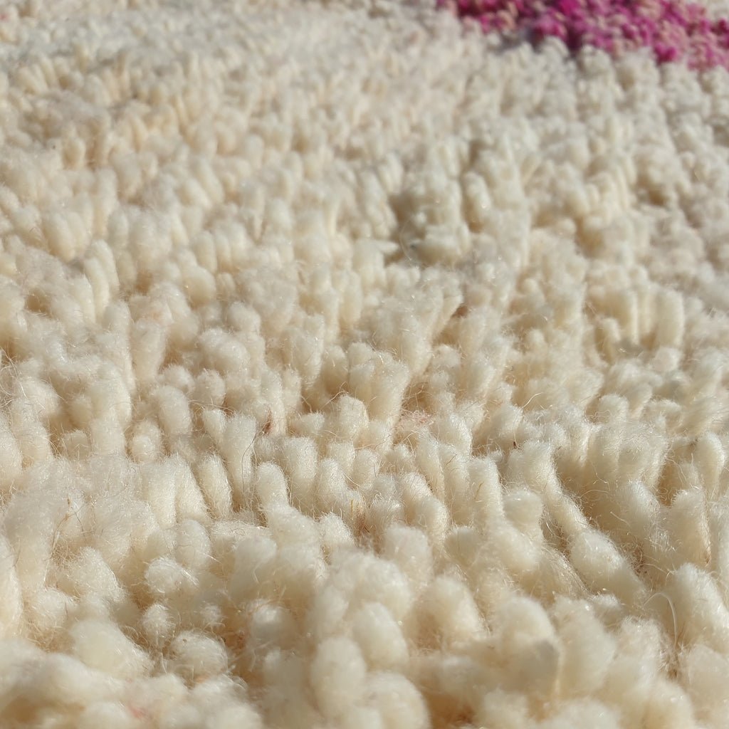 MOROCCAN BOUJAAD RUG | Moroccan Berber Rug | Orange & Pink Rug Moroccan Carpet | Authentic Handmade Berber Bedroom Rugs | 9'6x6'5 Ft | 2,94x1,98 m - OunizZ