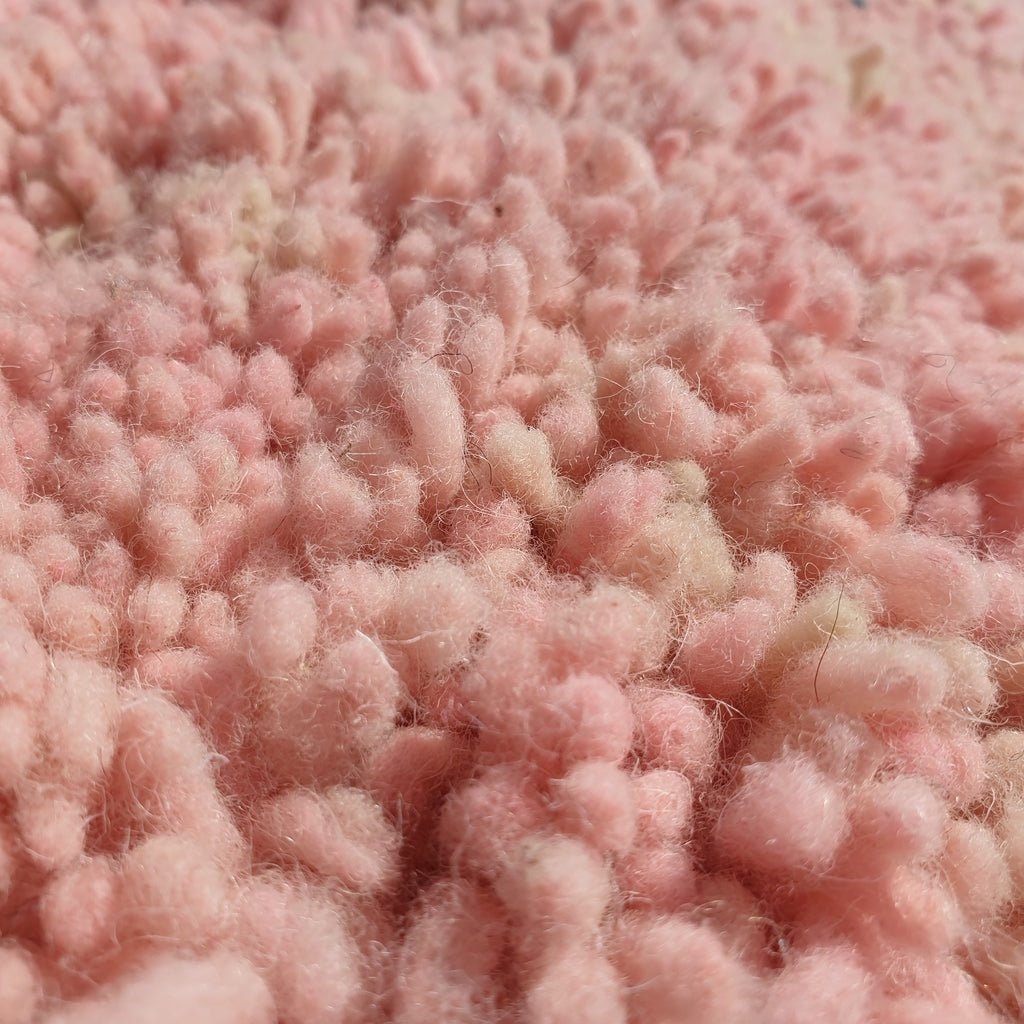 MOROCCAN BOUJAAD RUG | Moroccan Berber Rug | Orange Rug Moroccan Carpet | Authentic Handmade Berber Bedroom Rugs | 9'6x6'5 Ft | 3x2 m - OunizZ