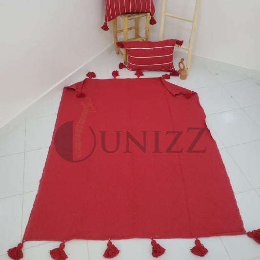 Moroccan Pom Pom Blankets + Cushions - OunizZ