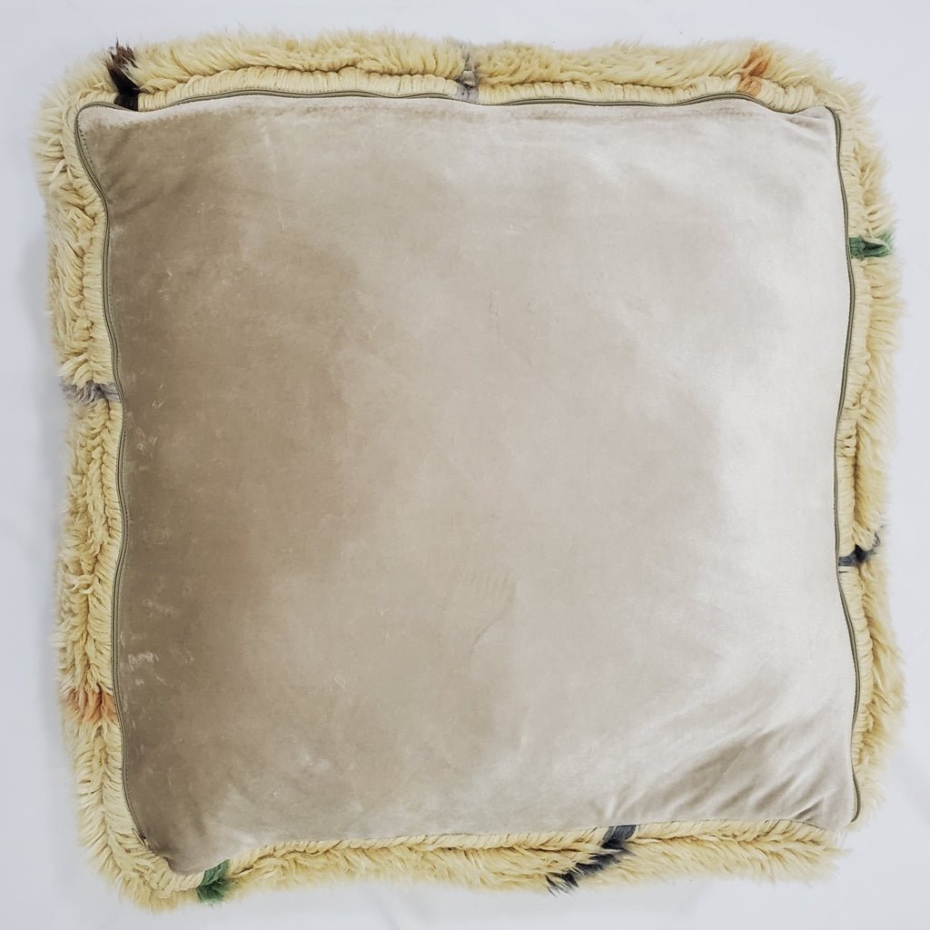 Moroccan pouf | Floor rug cushion | Moroccan ottoman | Floor wool pouf - OunizZ