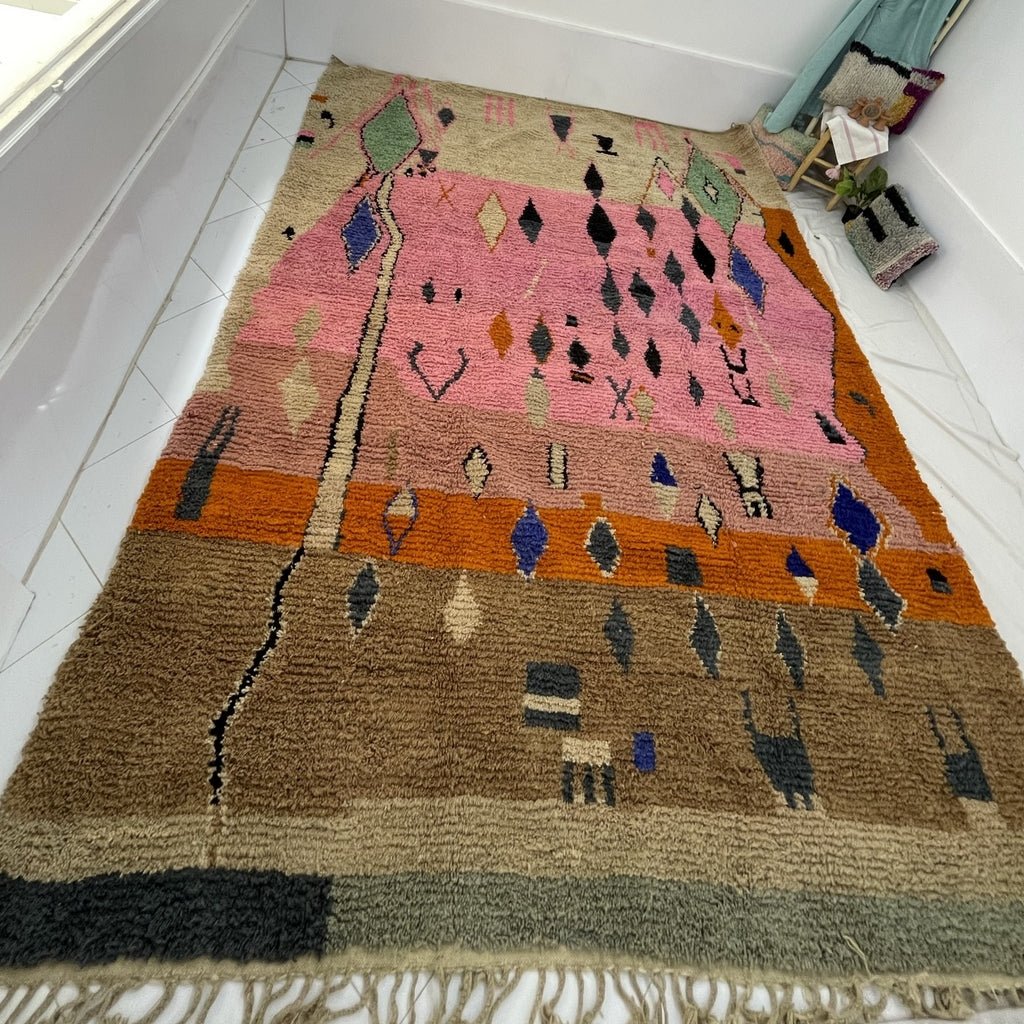 Moroccan rug authentic Boujaad | 13'3x10 ft | 4x3 m | Moroccan Berber rug | FILYA | Colorful handmade - OunizZ