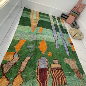 Moroccan rug authentic Boujaad | 13x10 ft | 4x3,1 m | Moroccan Berber rug | JARDA | Colorful handmade - OunizZ
