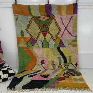 Moroccan Rug Boujaad | 9'9x6'2 Ft | 3x1,9 m | ZIKRA | 100% wool handmade - OunizZ