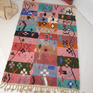 Moroccan Rug Boujaad Colorful Living room carpet | 10'2x6'4 Ft | 310x196 cm | MADOER | 100% wool handmade - OunizZ