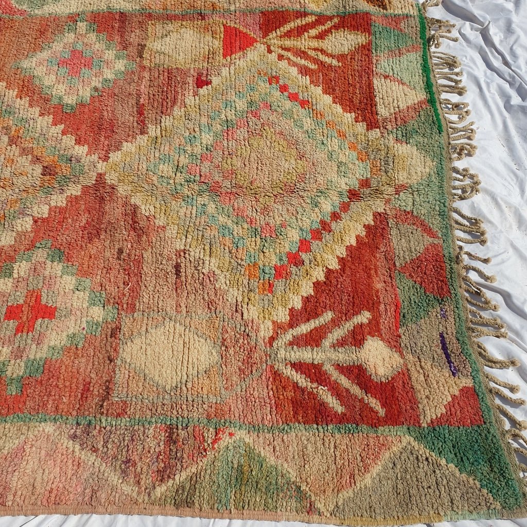 Moroccan Rug Boujaad Colorful Living room carpet | 10'x6'2 Ft | 305x190 cm | TAKID | 100% wool handmade - OunizZ