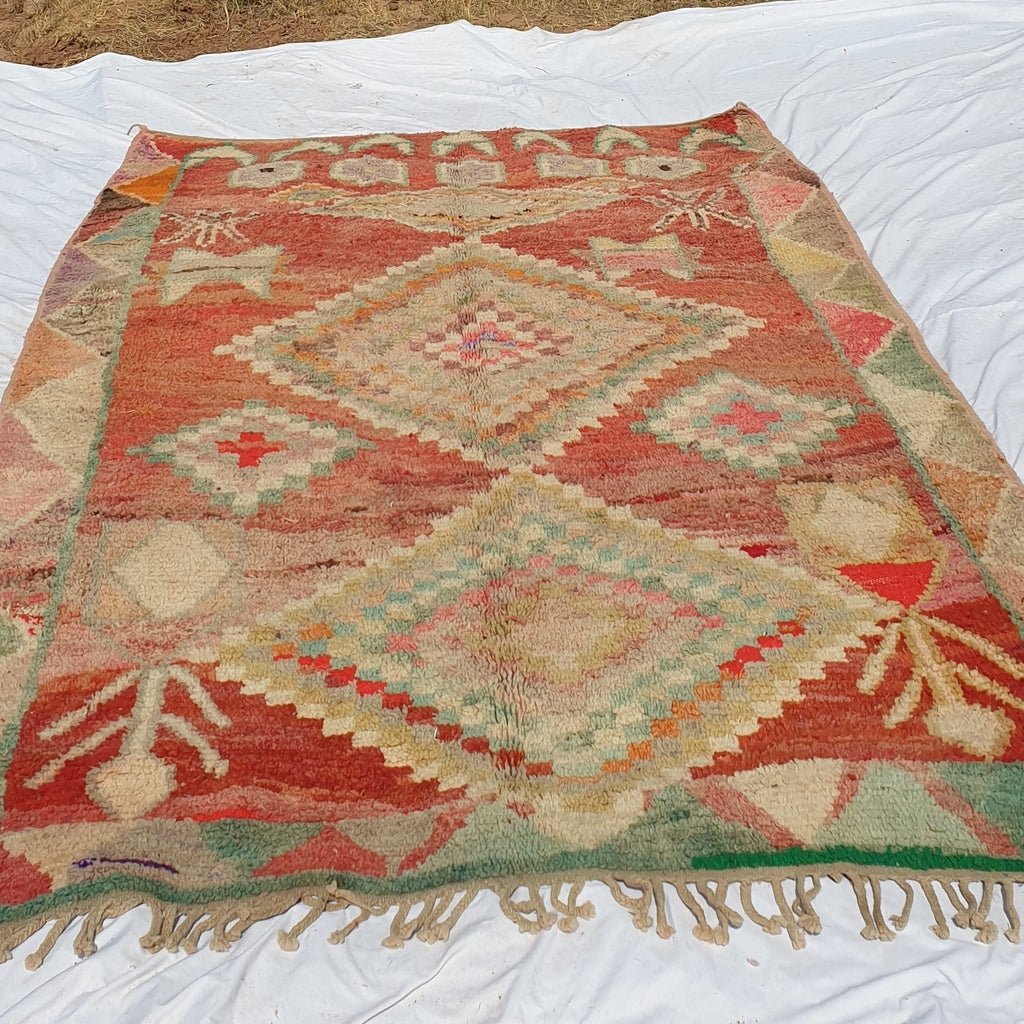 Moroccan Rug Boujaad Colorful Living room carpet | 10'x6'2 Ft | 305x190 cm | TAKID | 100% wool handmade - OunizZ
