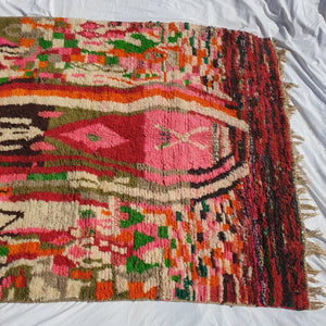 Moroccan Rug Boujaad Colorful Living room carpet | 9'x5'8 Ft | 275x176 cm | MACHT | 100% wool handmade - OunizZ