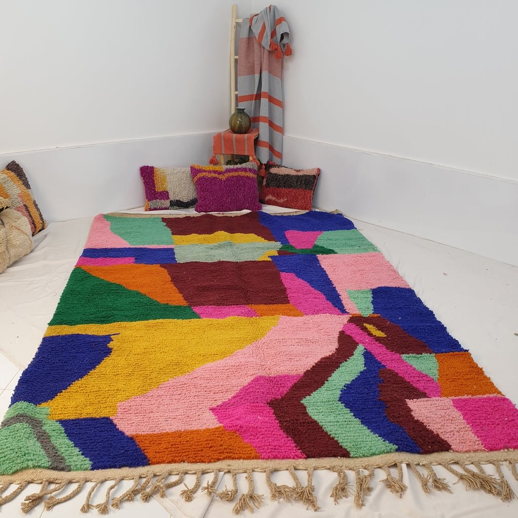 Moroccan Rug Boujaad Living room & Bedroom carpet | 10x6'7 Ft | 304x205 cm | FARHI | 100% wool handmade - OunizZ