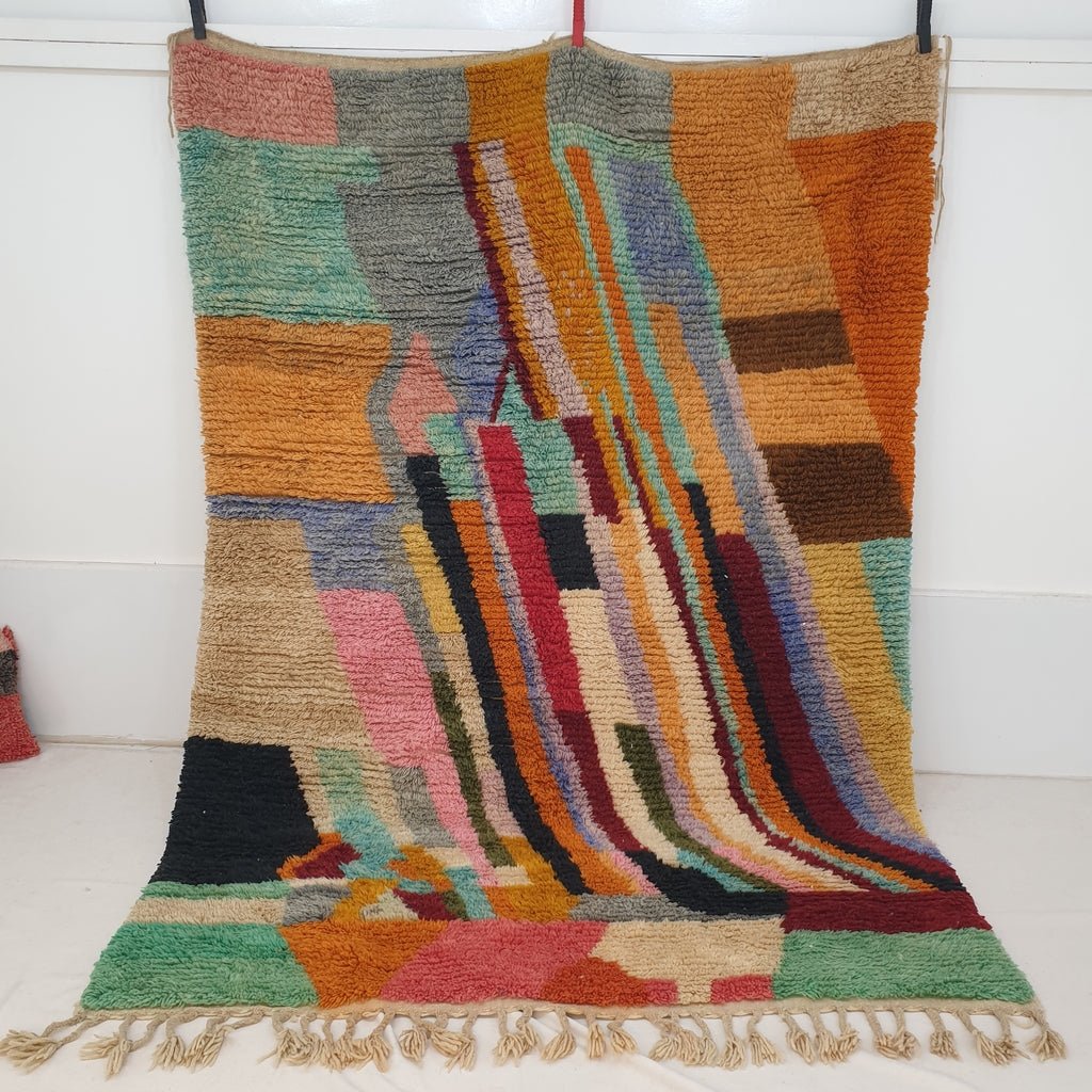 Moroccan Rug Boujaad Living room & Bedroom carpet | 9'3x6'4 Ft | 282x196 cm | HANATI | 100% wool handmade - OunizZ