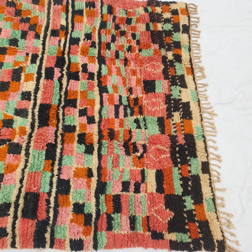 Moroccan Rug Colorful living room Boujaad | 10x8 Ft | 3,2x2,40 m | SAFYA | 100% wool handmade - OunizZ