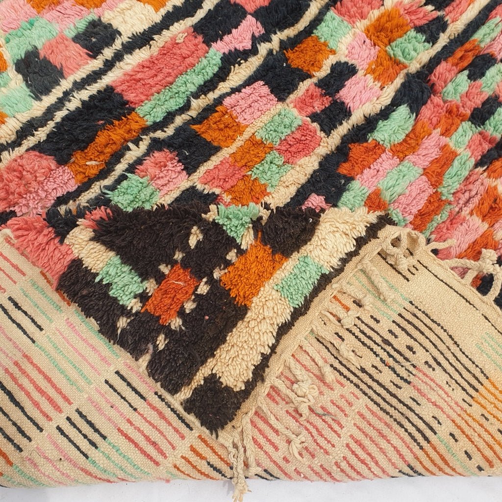 Moroccan Rug Colorful living room Boujaad | 10x8 Ft | 3,2x2,40 m | SAFYA | 100% wool handmade - OunizZ