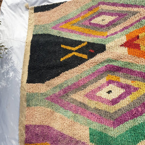 Moroccan Rug Colorful living room Boujaad | 10x8 Ft | 3x2,5 m | JAADA | 100% wool handmade - OunizZ