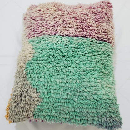 Moroccan Rug Cushion Covers - Moroccan Rug Pillow - Handmade Moroccan rug Pillow Cover - Wool cushion covers - Moroccan handmade pillow cover - OunizZ