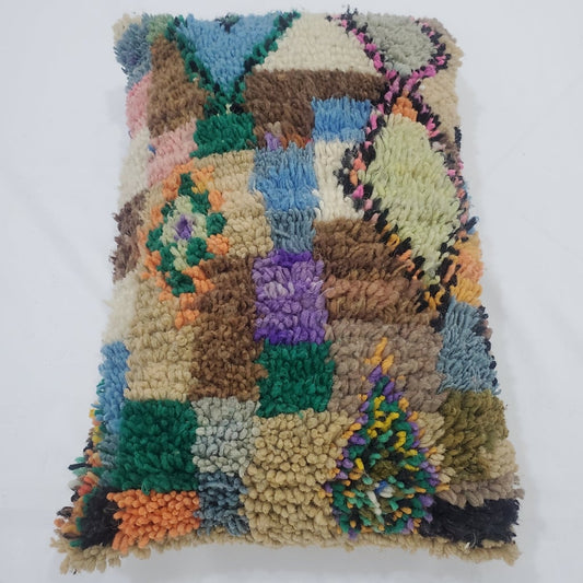 Moroccan Rug Cushion Covers - Moroccan Rug Pillow - Handmade Moroccan rug Pillow Cover - Wool cushion covers - Moroccan handmade pillow cover - OunizZ