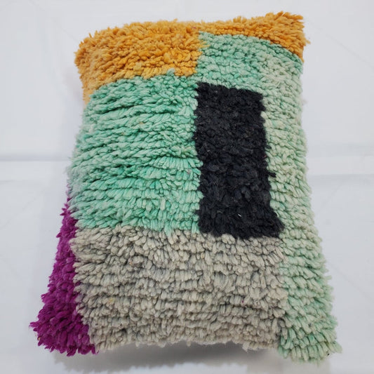Moroccan Rug Cushion Covers - Moroccan Rug Pillow - Handmade Moroccan rug Pillow Cover - Wool cushion covers - Moroccan handmade pillow cover - OunizZ