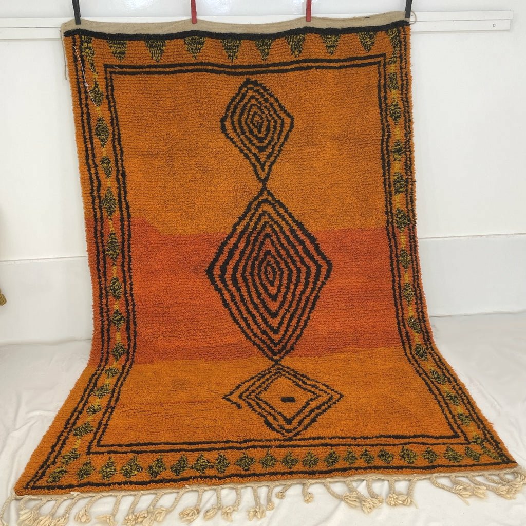 Moroccan Rug Orange Boujaad | 10'5x6'9 Ft | 3,2x2,1 m | ORARDA| 100% wool handmade - OunizZ
