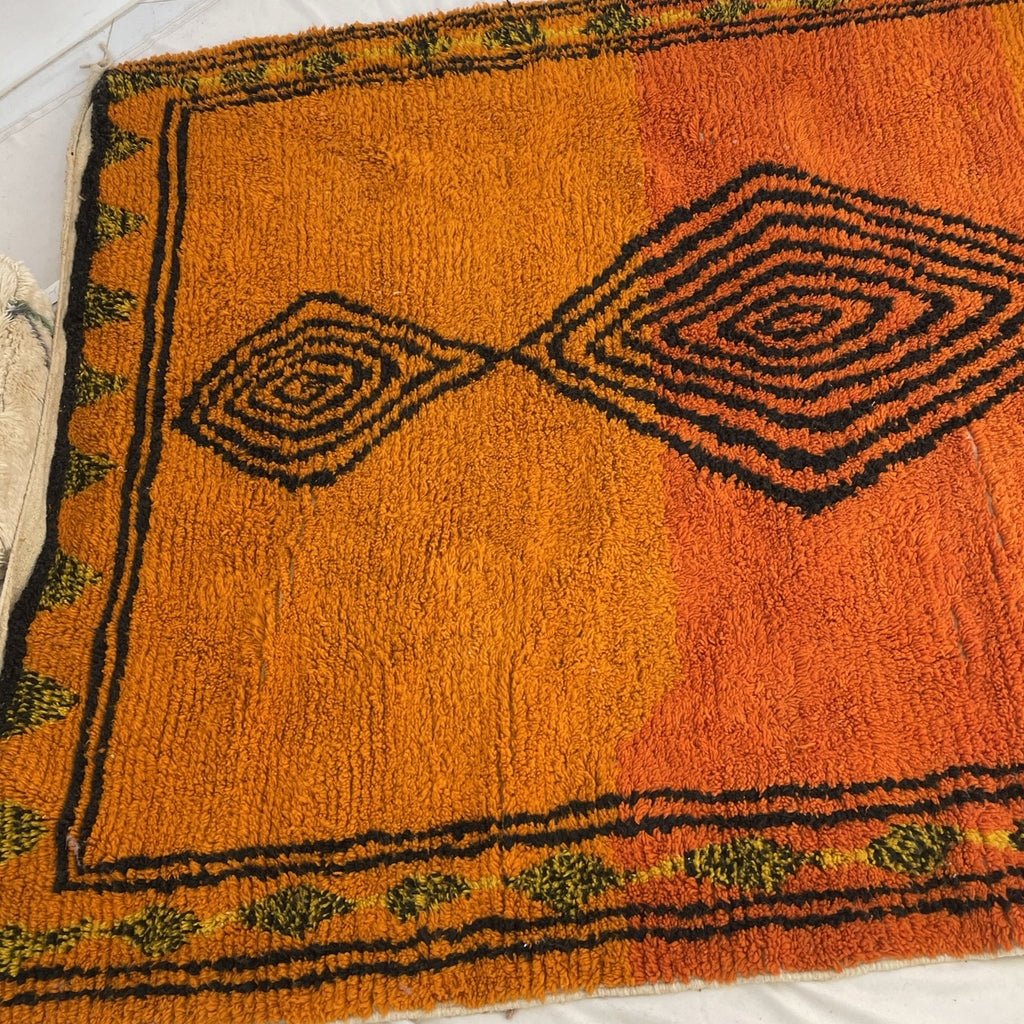Moroccan Rug Orange Boujaad | 10'5x6'9 Ft | 3,2x2,1 m | ORARDA| 100% wool handmade - OunizZ