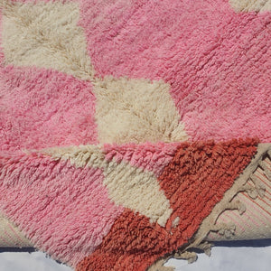 Moroccan Rug Pink Boujaad | 9'8x6'5 Ft | 3x2 m | SIASSIF | 100% wool handmade - OunizZ