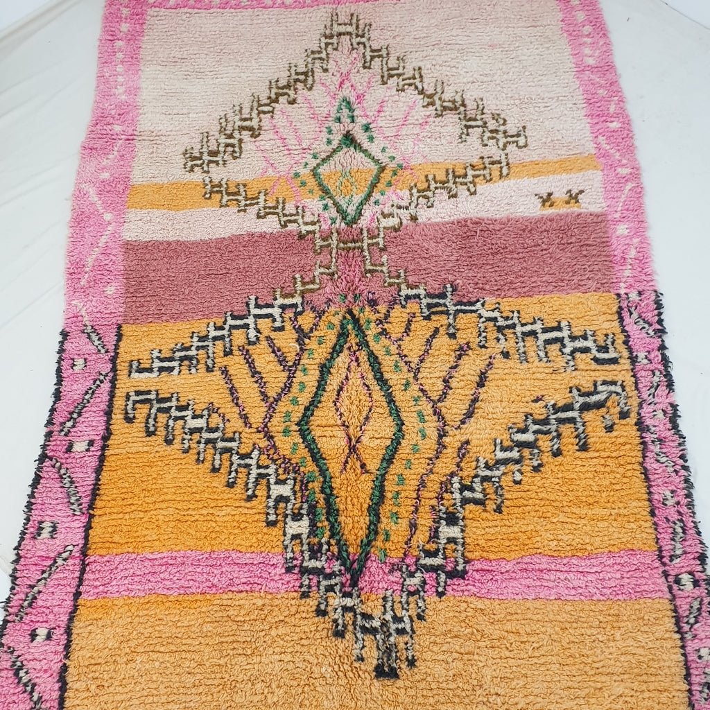 Moroccan Rug Pink & Orange Boujaad | 10x6'2 Ft | 3x1,88 m | AMBROKA | 100% wool handmade - OunizZ