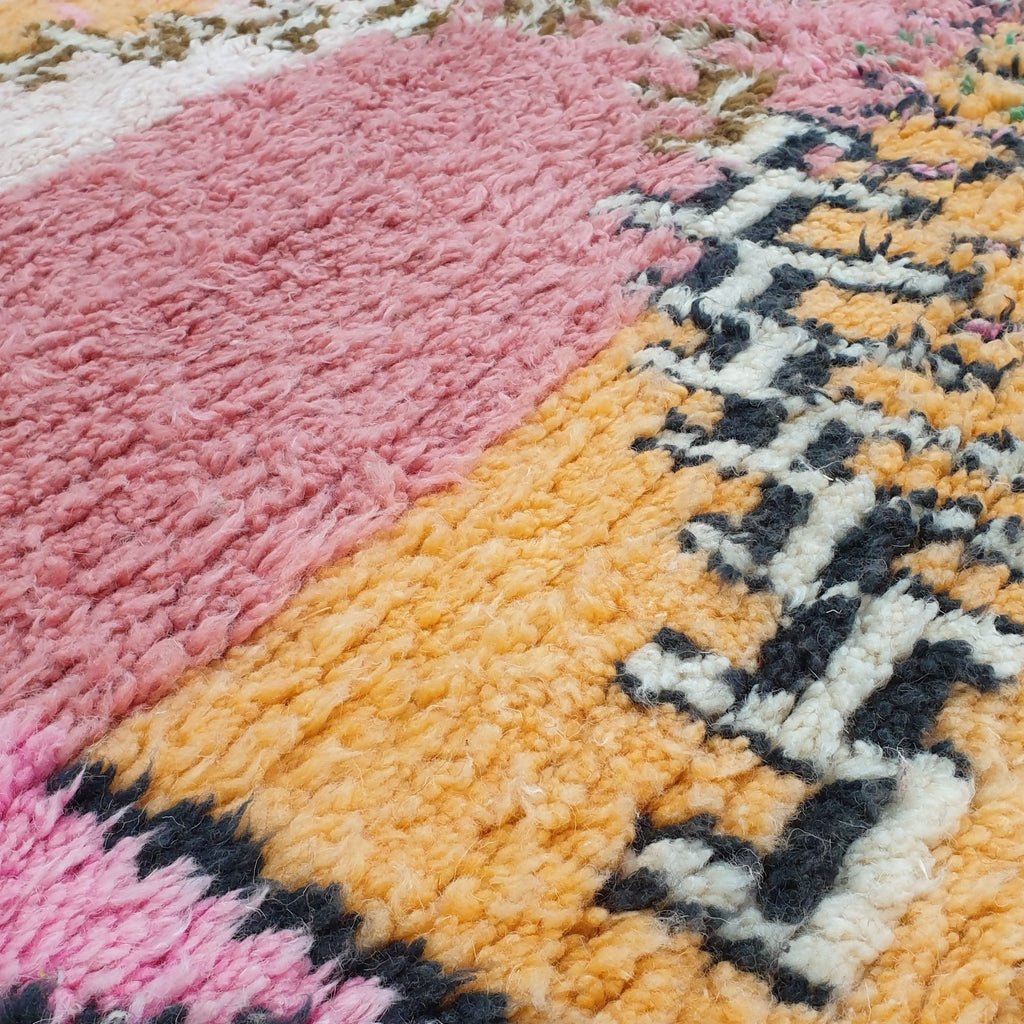 Moroccan Rug Pink & Orange Boujaad | 10x6'2 Ft | 3x1,88 m | AMBROKA | 100% wool handmade - OunizZ