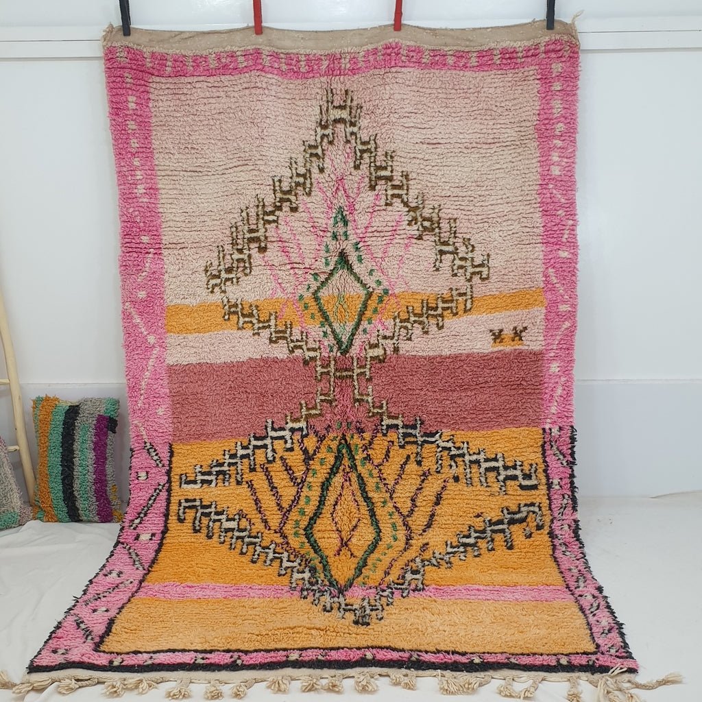 Moroccan Rug Pink & Orange Boujaad | 10x6'2 Ft | 3x1,88 m | AMBROKA | 100% wool handmade - OunizZ